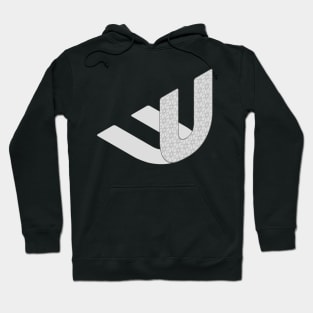 Isometric Alphabet Letter, Letter U Hoodie